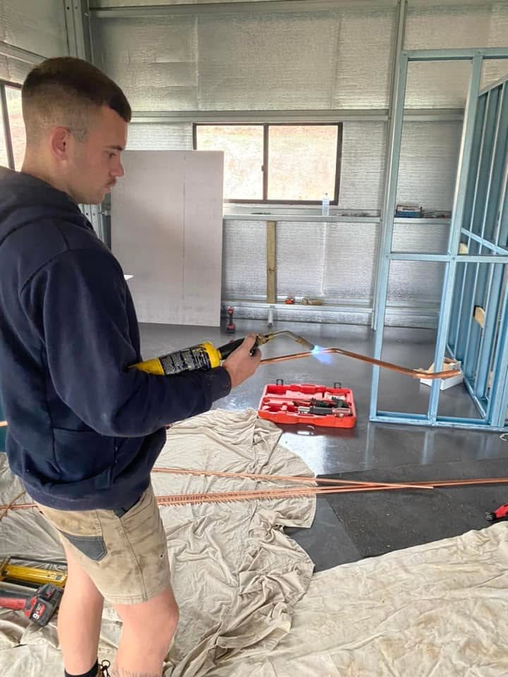 Kel-Tech gasfitter brazing copper pipework