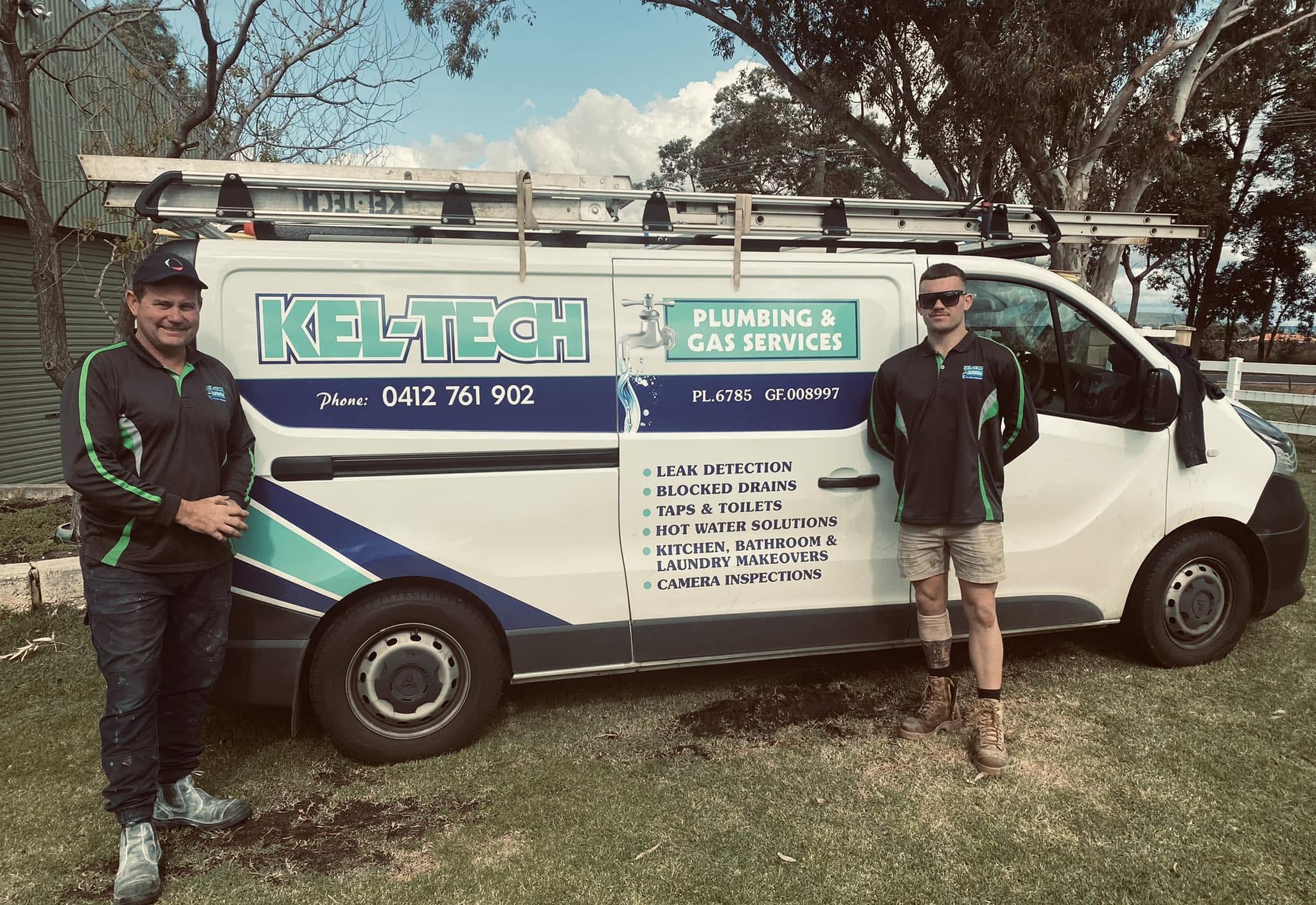 The Kel-Tech Plumbing & Gas team with the work van